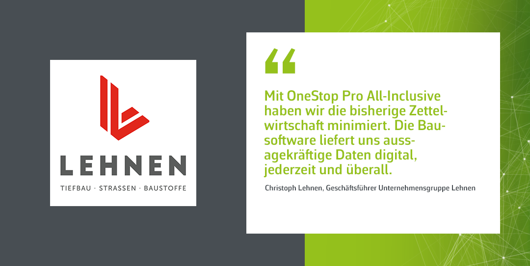 Einführung von OneStop Pro® All-Inclusive bei der Unternehmensgruppe Lehnen