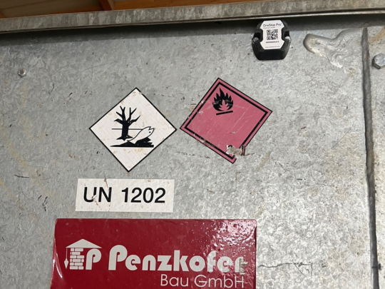 Dieselfass von Penzkofer ist mit Bluetooth Tracker von OneStop Pro ausgestattet