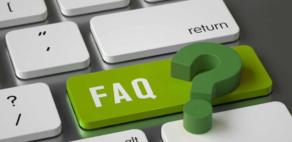 Tastatur mit grüner FAQ-Taste